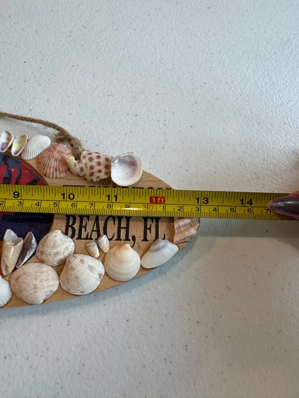 Salty Vibes Ft Walton Beach, FL Seashell Wall Sign - Blue & Tan